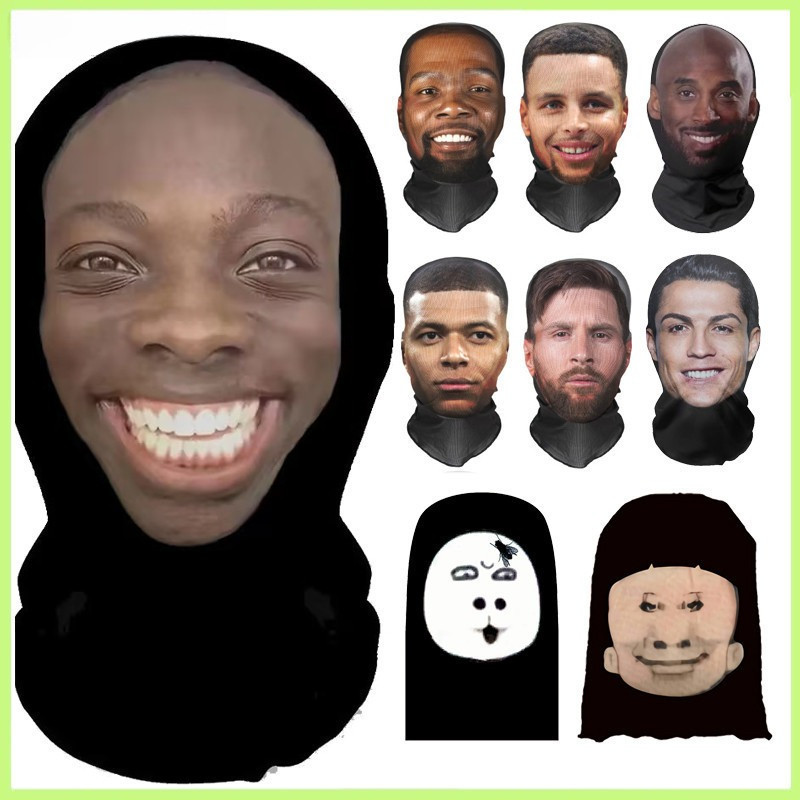 3ง โรนัลโด้มุมมองรูปแบบเต็มใบหน้าหน้ากากบทบาทเล่นบทบาทสนุก ชม. หูฟัง ฮาโลวีนปีใหม่ของขวัญแปลกใหม่