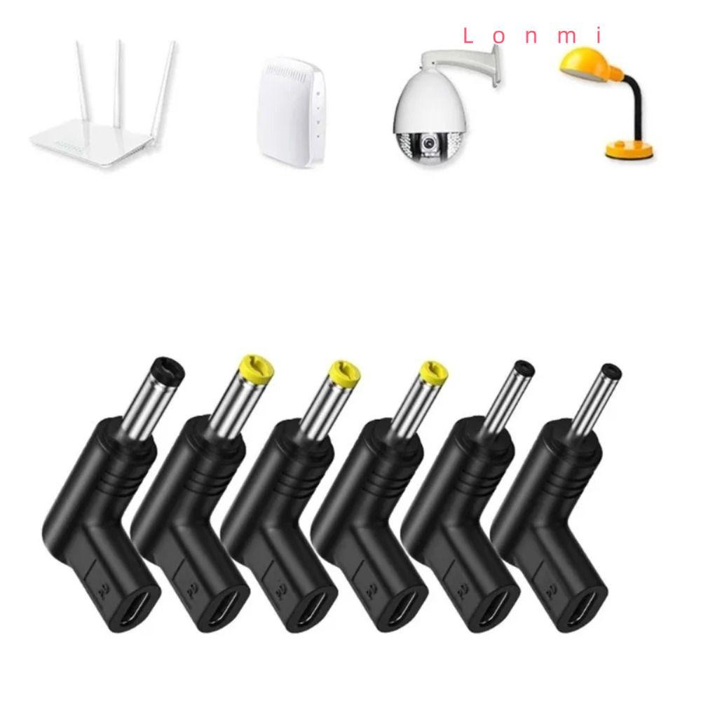 LONMI USB C PD to DC Power Connector, 5V 9V 12V อะแดปเตอร์ชาร์จ Type C ถึง DC Jack Plug, Universal T