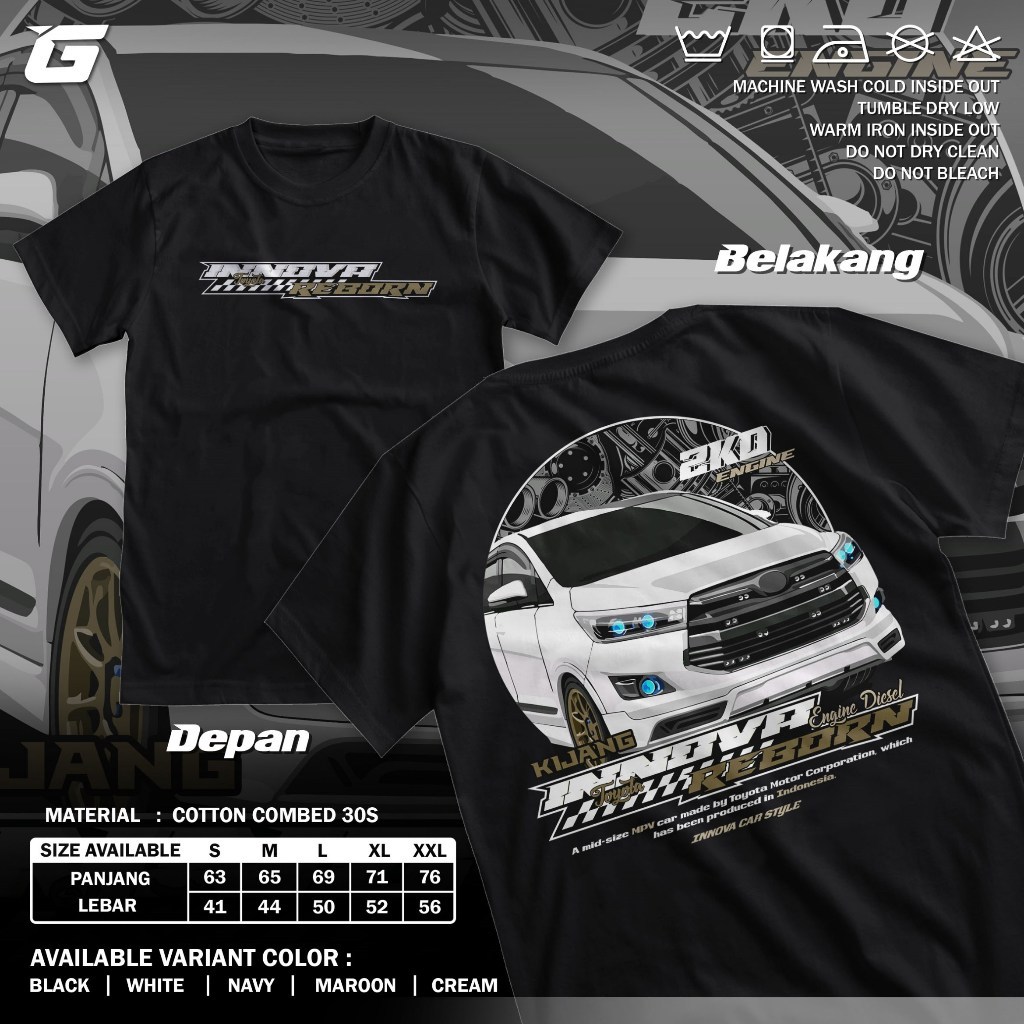 Toyota Innova Reborn 2kd Diesel Engine Squid Land Tshirt เสื้อไมโครไฟเบอร์