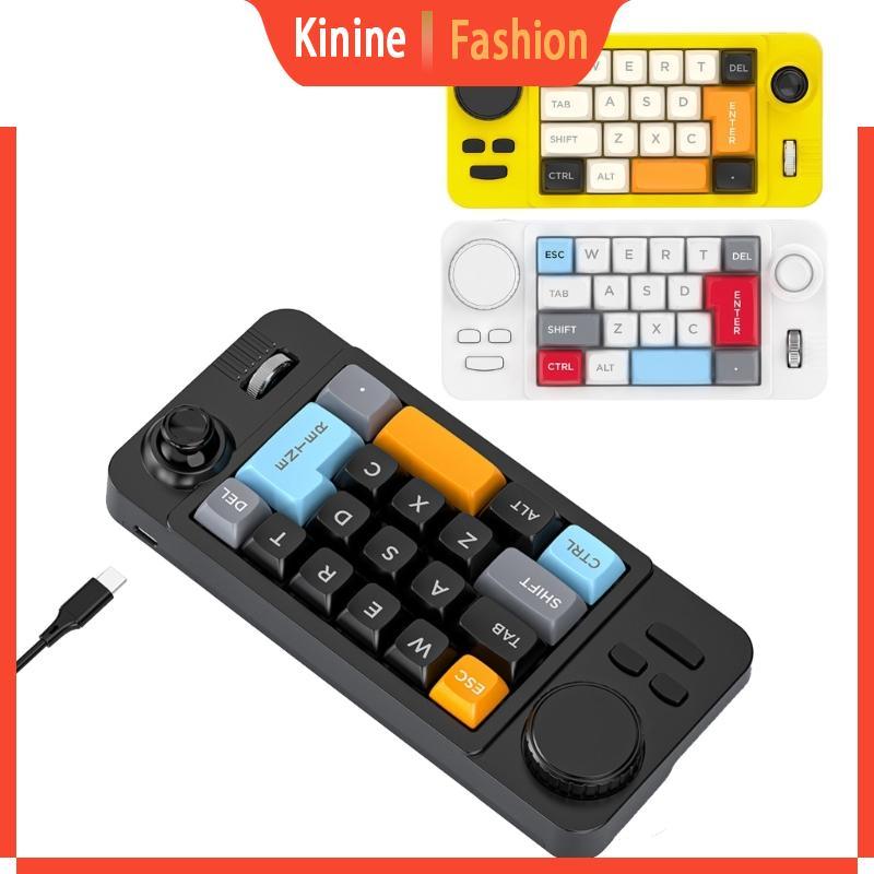 คีย์บอร์ดเกม KIN 19Key พร้อมเอฟเฟกต์สีจอยสติ๊กแบบตั้งโปรแกรมได้ Double Scroll Wheel