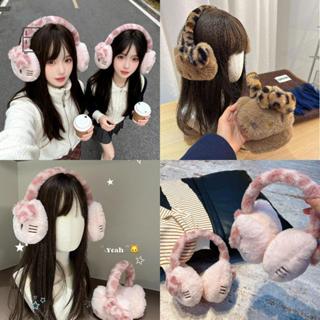 [BRN] ที่ปิดหูกันหนาวตุ๊กตา Y2K, ที่ปิดหูกันหนาวกันความเย็นก…