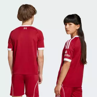 adidas ฟุตบอล เสื้อฟุตบอลชุดเหย้า Liverpool FC 25/26 เด็ก สีแดง JV6436