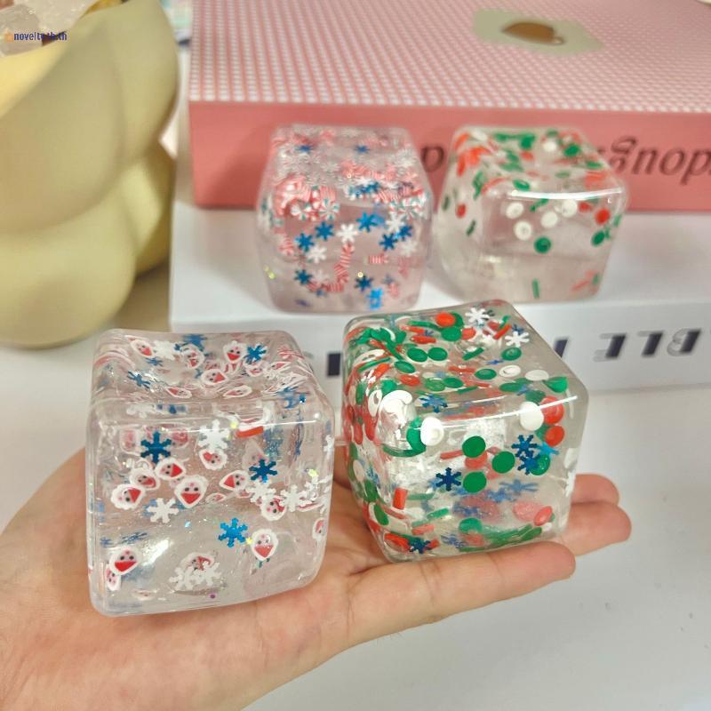 NLY 1 ชิ้นคริสต์มาส Series Sensory Fidget ของเล่น Taba Squishy ความเครียดลูก Cube ช้า Rise Squishy ข