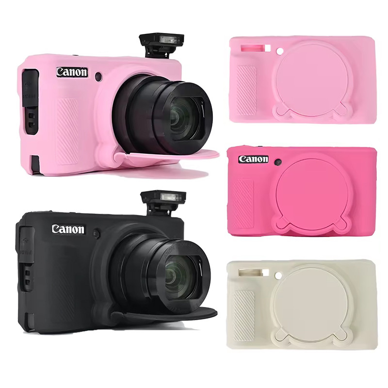 SX740HS SX740 Soft Silicone Case For Canon PowerShot SX730HS SX730 Rubber Camera Bag Skin With Lens 