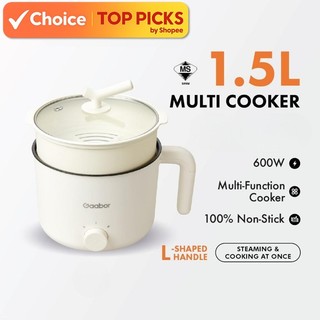 Gaabor 1.5L Electric Cooker | Dual Layer Steam & Boil | Food Grade PP Tray | GR-N15A