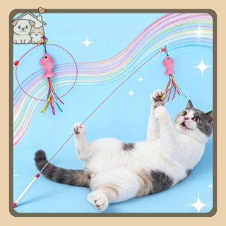 YTL ของเล่นแมว ของเล่นสัตว์เลี้ยง ปลาตัวเล็ก ล้อเลียน Cat St…