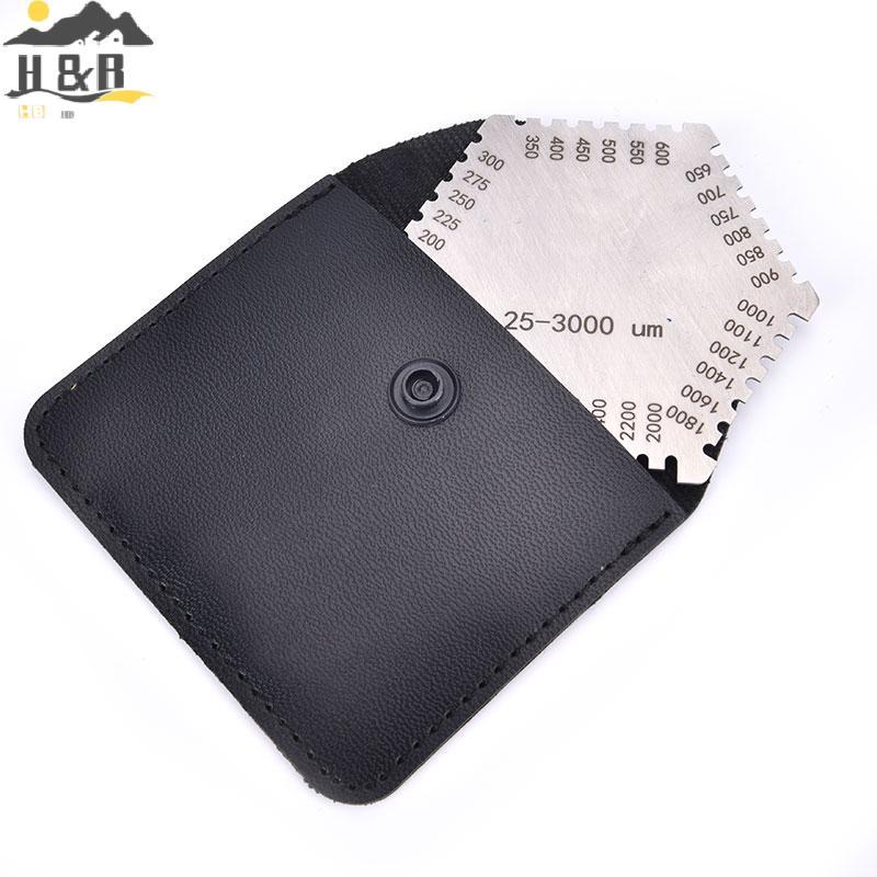 H&B Dec Wet Film Comb Gauge Coating ความหนา Meter Tester Tool 25-3000um Silver {th}