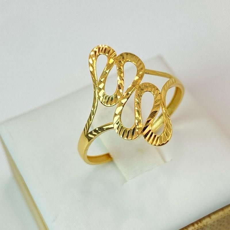 แหวนญี่ปุ่น MGOLD | ทองคำซาอุดีอาระเบีย 18K (สามารถจำนำได้) | ทองคำสีเหลือง
