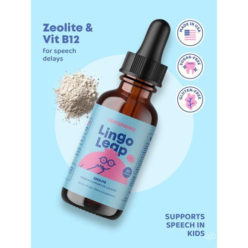 JoySpring LingoLeap for Kids - Zeolite Drops with B Vitamins - Support Speech Learning