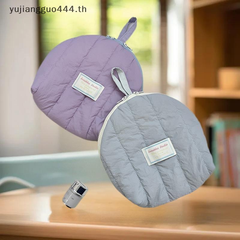 # yuyu # น่ารักกระเป๋าเชลล์กระเป๋าเครื่องสําอางความจุขนาดใหญ่แบบพกพาเดินทางถุงแป้งแฟชั่นพาร์ทิชันจัด