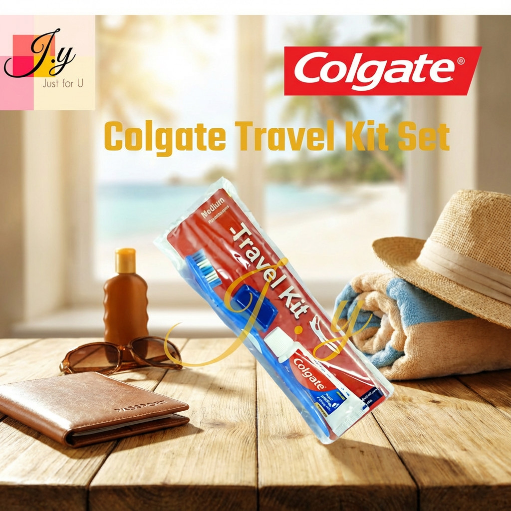 (JYSHOP4U) Colgate Travel Kit ชุดแปรงสีฟันและยาสีฟันแบบพกพา Travel Hygiene Pack 行口组合款