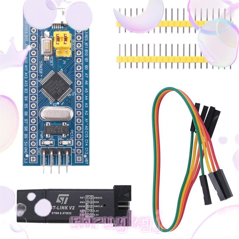 -Link V2 การเขียนโปรแกรมหน่วยดาวน์โหลด Emulator + 40Pin STM32F103C6T6 ARM STM32 SWD ระบบขั้นต่ําบอร์