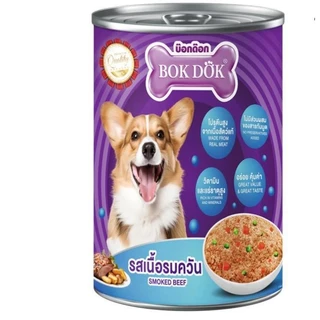 [[ 12 กระป๋อง]] BOK DOK บ๊อกด๊อก อาหารสุนัขเปียก แบบกระป๋อง สำหรับสุนัข 3 เดือนขึ้นไป ขนาด 400 g.