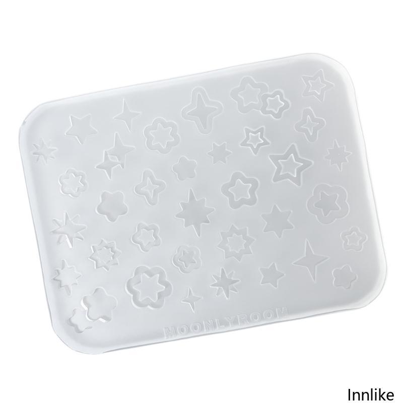 INN Star แม่พิมพ์ซิลิโคนแสตมป์สําหรับที่ไม่ซ้ํากัน Star Theme Nail Art Creations Home Nails