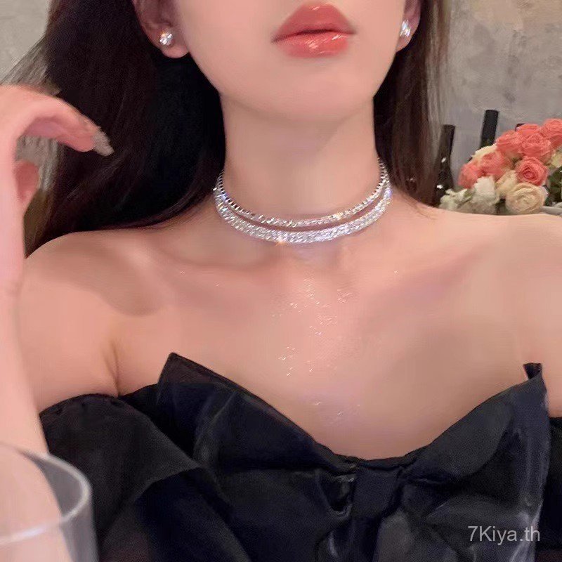 💎สร้อยคอวงคอ สปาร์คเกิลหรูเล็กๆ💎 สไตล์ ใส่เพิ่มความ Female Executive เหมาะกับสาวออฟฟิศ สาวสังคม ใส่ค