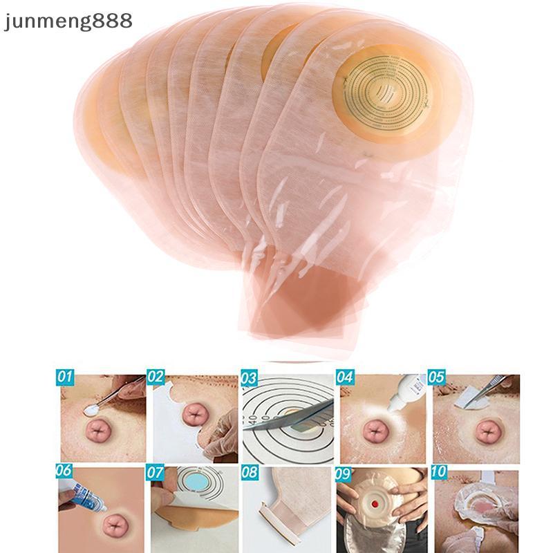 Junmeng888 10X One-piece System Coลอสโตมี่กระเป๋าทิ้งOstomy Drainable Single Pouch Kit Nice