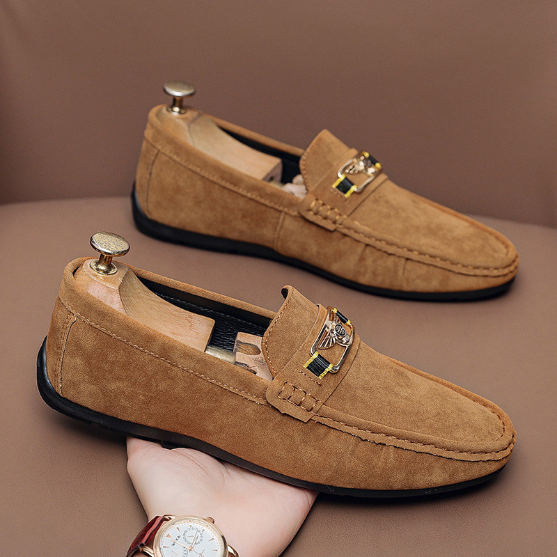 Peas Shoes Mens Live High-End Mens Shoes Lazy Casual Slip-On Mens Shoes