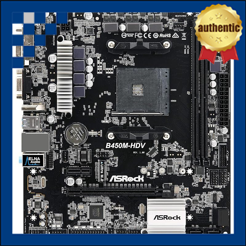 ASRock AMD B450 Chipset Micro ATX Motherboard B450M-HDV