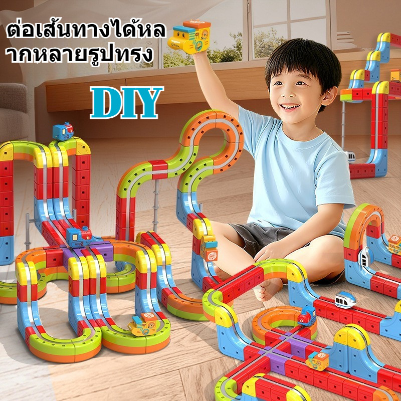 BHQ แม่เหล็กติดตามรถของเล่นไฟฟ้า วงโคจร 3D ดีไซน์ติดตั้งง่าย สามารถเชื่อมต่อโดยพลการ - รูปที่ 7