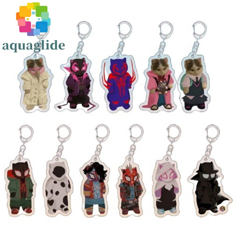 AQUAGLIDE พวงกุญแจซูเปอร์ฮีโร่แมว, พวงกุญแจแมวแมงมุมซูเปอร์ฮีโร่แมว Memes, นักรบแมงมุมตลกพังก์อยู่ยง