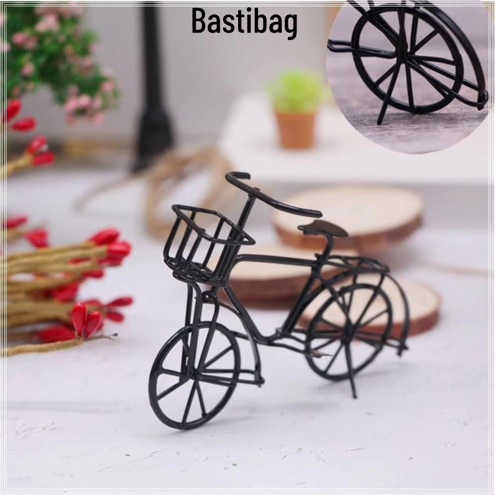 โมเดลจักรยาน BASTIBAG, Handmade Iron Art Bike Miniatures, Vintage จําลอง Mini Old-fashioned จักรยาน 