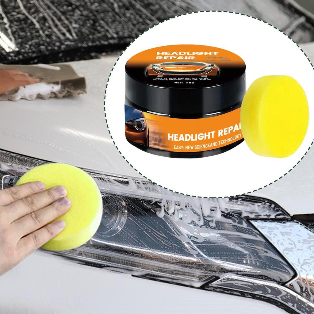 Car Headlight Repair Paste 100g Cleaning Balm for Headlight Auto Light Polishing Paste Yellowing Lam