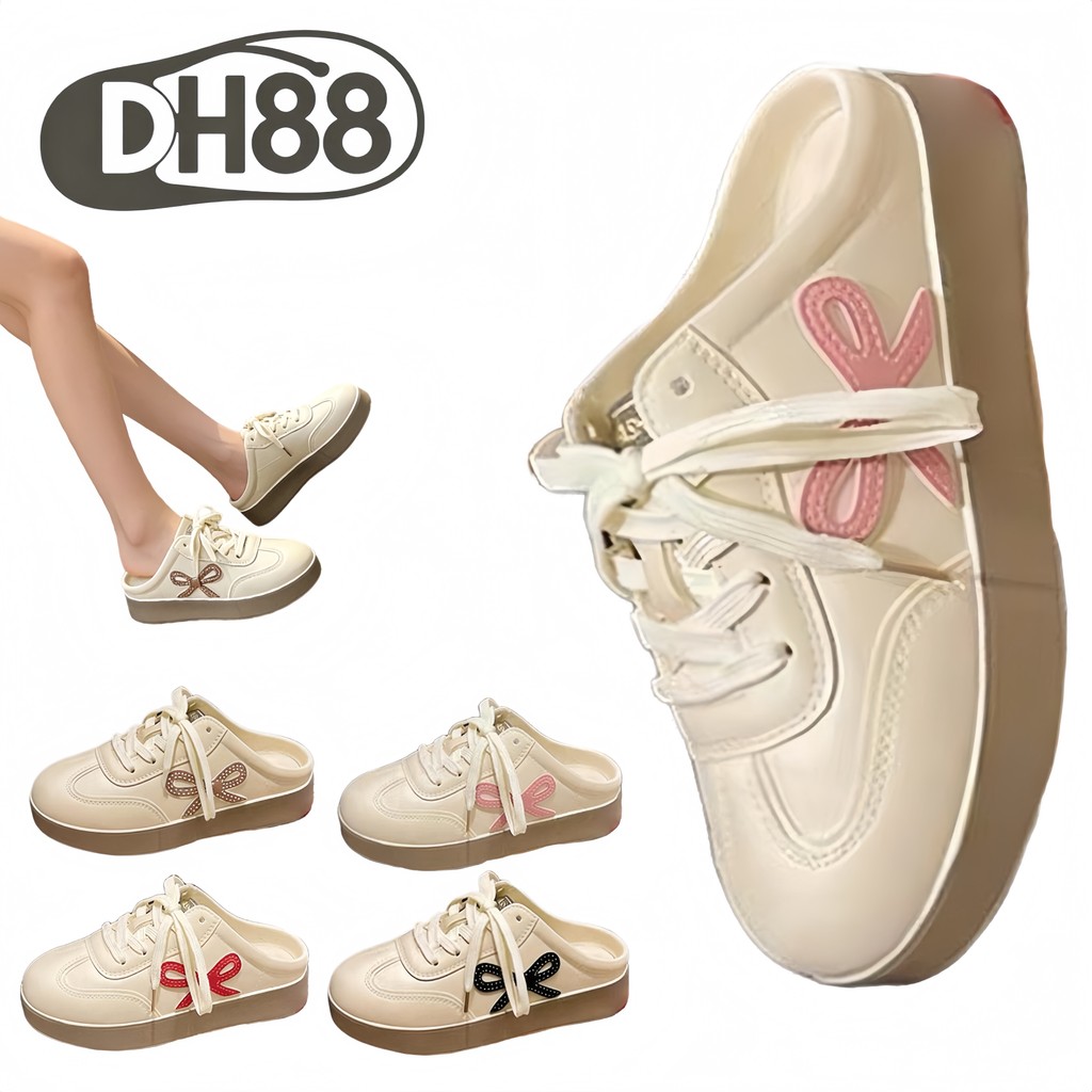 "พร้อมจัดส่ง'' TO-369 รองเท้าครึ่งส้นสไตล์เกาหลี รองเท้าแตะครึ่งขี้เกียจ เพิ่มความสะดวกสบาย แฟชั่นย้อนยุค เปิดส้น