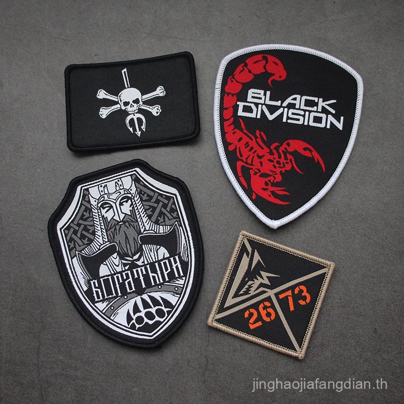 Escape Tkov Micro-Fine ทอ Mark Velcro เกมอุปกรณ์ต่อพ่วง Morale Badge Armband Creative Black Fox Knight Badge ยุทธวิธีกระเป๋าเป้สะพายหลังที่ถอดออกได้ DIY ตกแต่งผ้าสติกเกอร์