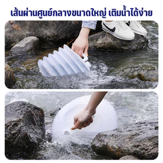 ถังเก็บน้ำพับได้ แบบพกพา มีก๊อกน้ำ พร้อมหูหิ้ว พลาสติก 5L 10L 15L สำหรับกลางแจ้ง รถยนต์ ครัวเรือน