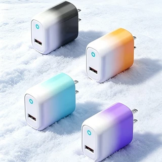 ชุดชาร์จเร็ว 120W GaN Gradient สีโทรศัพท์มือถือ ปลอดภัยชาร์จเย็น ไม่ร้อน ขนาดเล็กพกพาง่ายรองรับ 100-240V ใช้ได้ทั่วโลก