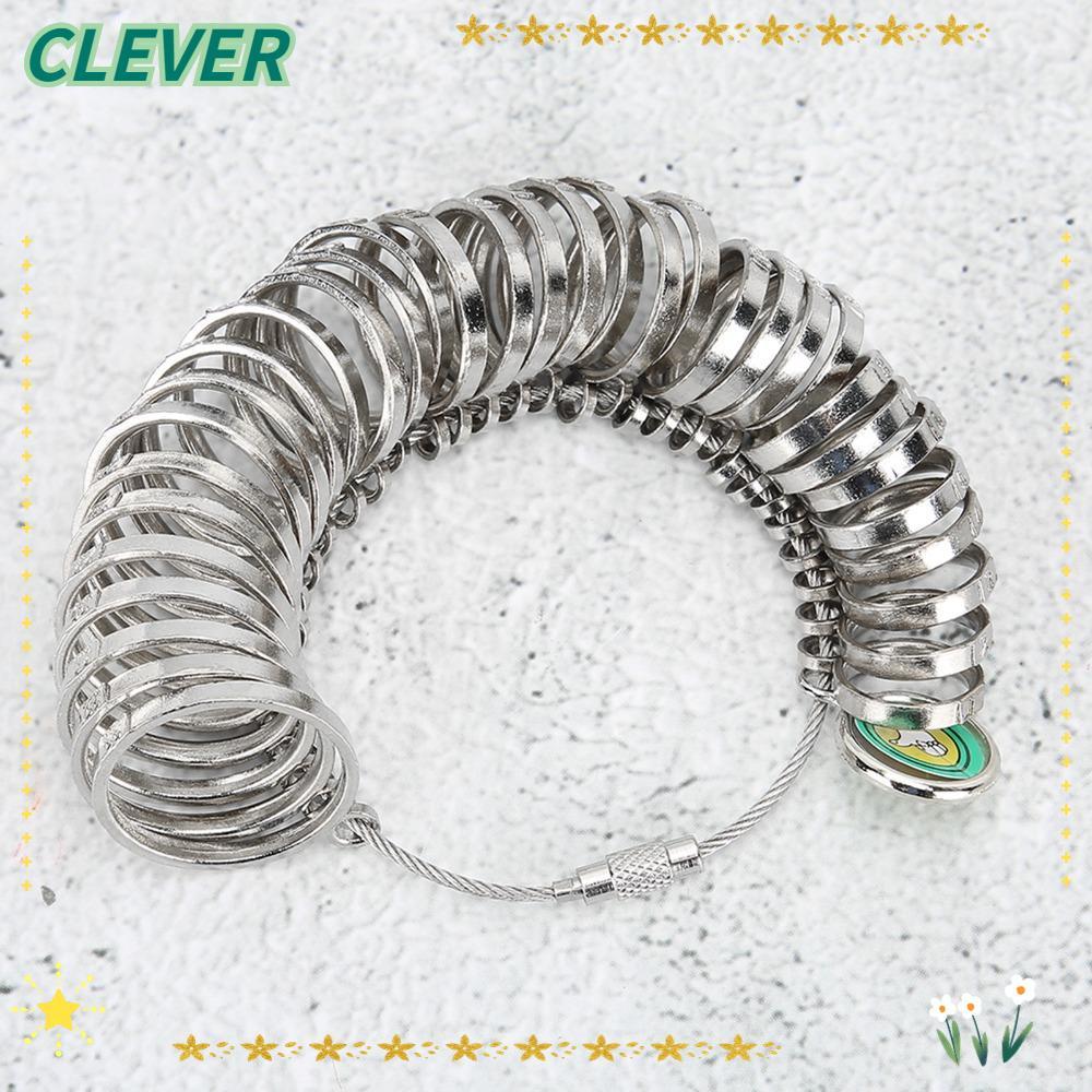CLEVER เครื่องมือวัดแหวน, โลหะผสม 33 ชิ้นชุด Sizer, Professional Hong Kong ขนาดแหวน Finger Sizing Gauge การวัดนิ้ว