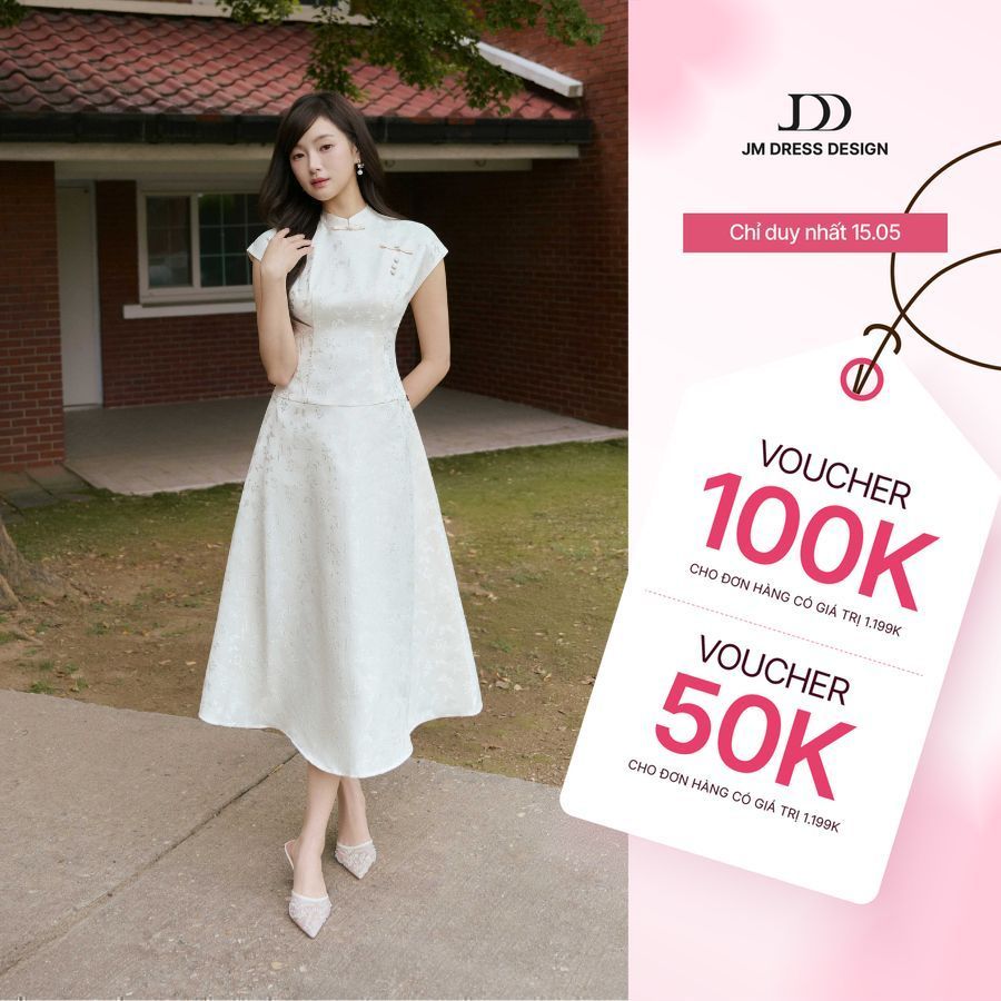 ชุดคอรถไฟแขนจับจีบ 1F38.2510 ชุดปาร์ตี้ที่หรูหราและหรูหรา A-Line Midi การออกแบบเอเชียเล็กน้อยโดย JM