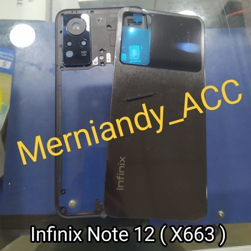 MESIN Cessing hausing ครบชุด Infinix Note 12 / X663 Backdor + Bone bazzel ฝาครอบเครื่องยนต์เดิม ALFON