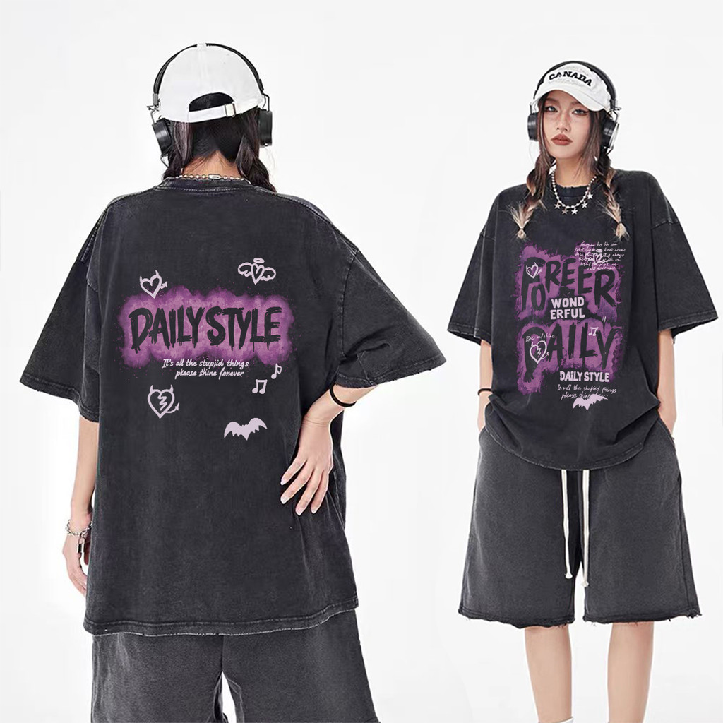 (COD) LUVORO T-Shirt ลาย เนื้อผ้านุ่มระบายอากาศดี