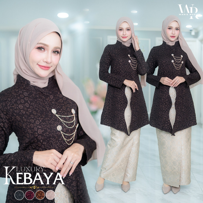 ชุดกีบาย่า (KEBAYA) สวมใส่ออกงานสำคัญ ทรงสวยสง่างาม (คละลาย) IN64วาริสมุสลิม