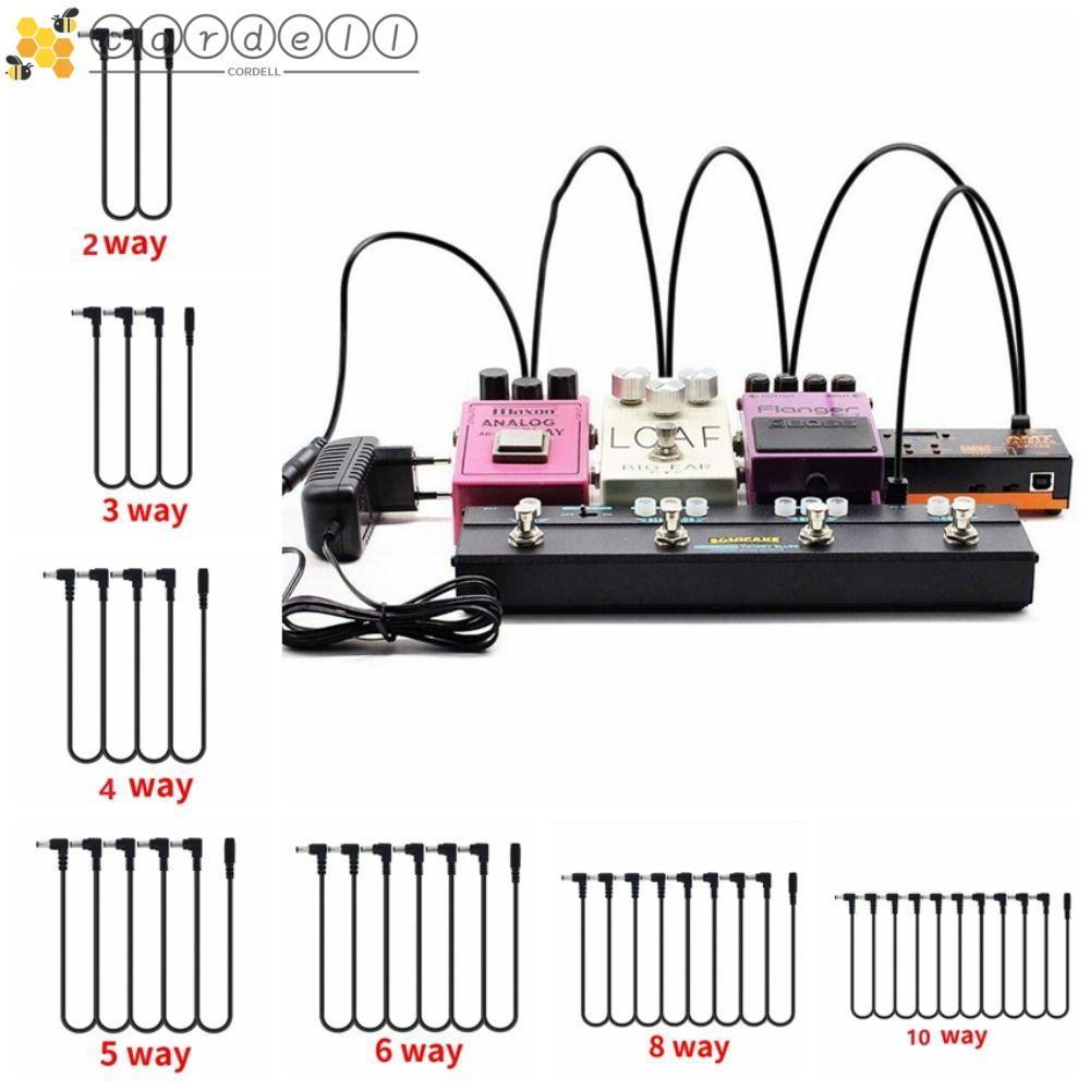 CORDELL Daisy Chain Cable, 1 ถึง 2 3 5 6 8 10 วิธี 9V DC กีตาร์เหยียบสายไฟ, Power Supply Splitter สายไฟ PVC 1 ถึง 8 กีตาร์เหยียบโซ่กีตาร์อุปกรณ์เสริม