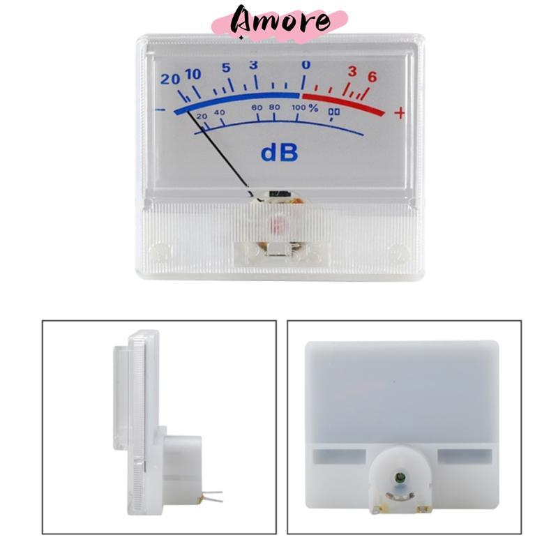 Amore Professional VU Meter แบบพกพา DB ระดับ Header กล่องสี่เหลี่ยม VU Meter สําหรับ DIY