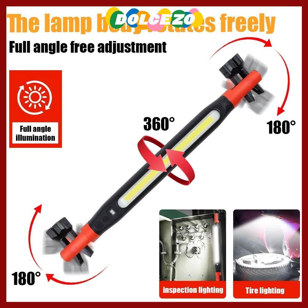 CODDOLCEZO ไฟทํางานบํารุงรักษา, ไฟ LED ทํางานแบบชาร์จไฟกันน้ํา IP65, อัพเกรดไฟฉายจอแสดงผลดิจิตอลแม่เหล็กแบบพกพาสําหรับการซ่อมรถ