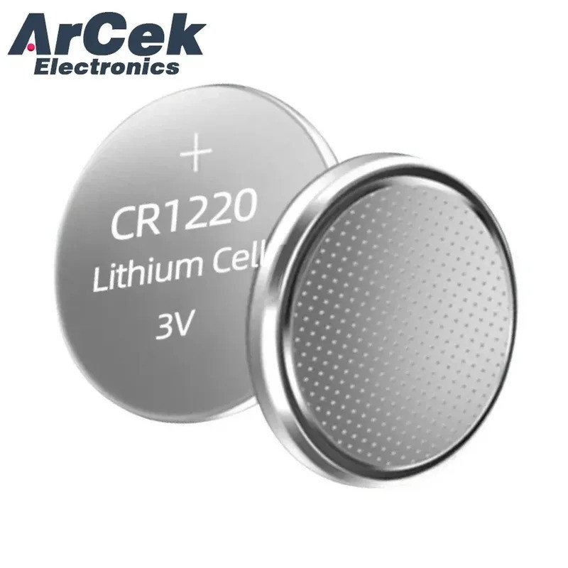 2PCS 3V 45mAh CR1220 แบตเตอรี่ลิเธียมปุ่มสําหรับเมนบอร์ดรถของเล่นเครื่องคิดเลข CR 1220 BR1220 DL1220