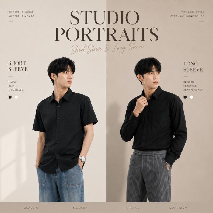 เสื้อเชิ้ต Minimal Shirt ผู้ชาย ผ้านุ่ม ทรงหล่อ ใส่สบาย Man Clothing