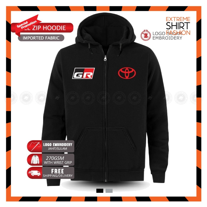 Zip Hoodie ดีไซน์ Toyota GR Gazoo Racing Sport Yaris Rally TRD เสื้อกันหนาวสำหรับผู้ชาย