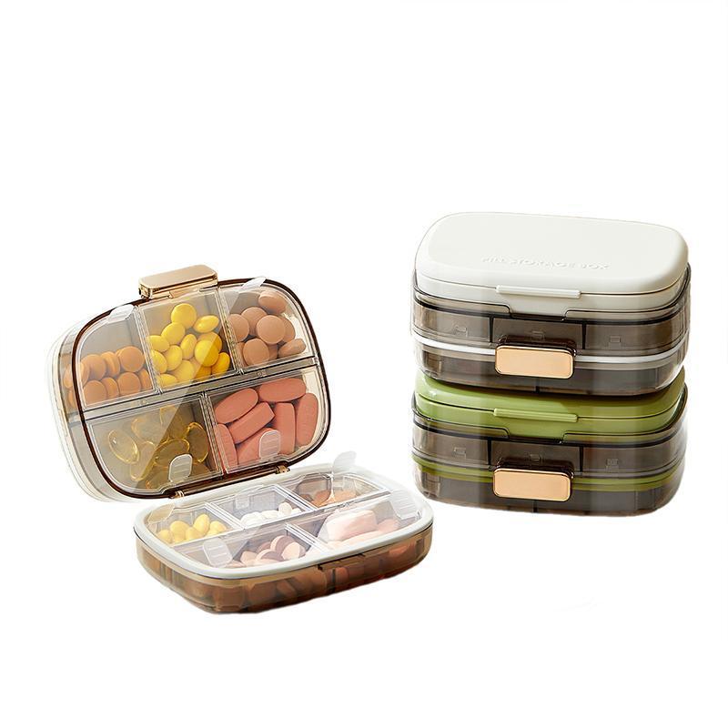 KILIG Portable Travel Pill Organizer With 10partments - Perfect Weekly Pill Case Waterproof Pill Box