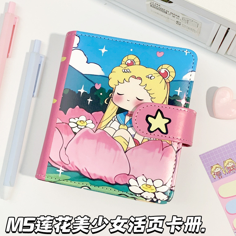 M5 หนังสือการ์ดหลวม Lotus สาวสวย Notepad Lotus Sailor Moon สมุดการ์ดหลวม Lotus สาวสวย Notepad ayib85