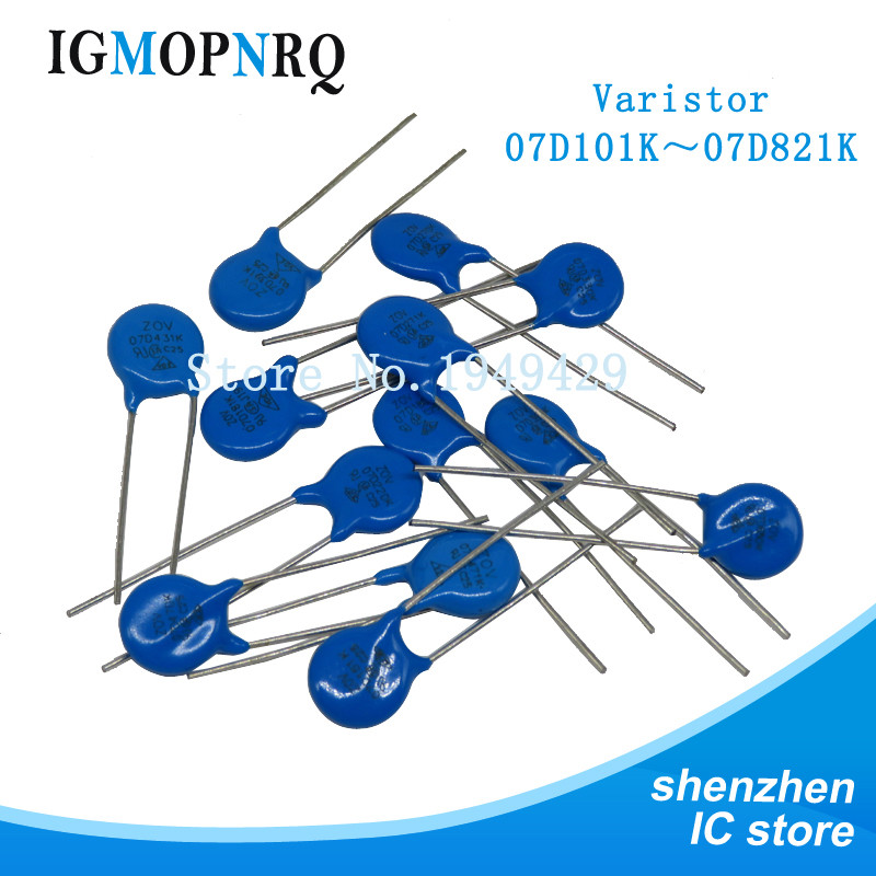 50PCS Piezoresistor Vartor Series 7D 10D 14D 7D680K 7D220K 10D101K 10D681K 14D471K 14D561K 7D431K 10