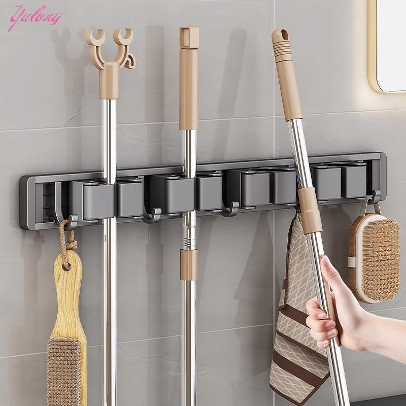 [Yulong] Mop And Broom Storage Rack Mop Rack ติดผนัง Strong ไม้กวาด Mop Rackes พร้อม Hook Storage Ra
