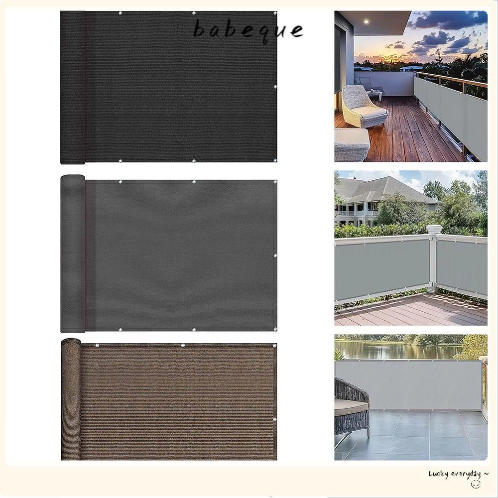 BABEQUE ผ้าบังแดดระเบียง, 3/5/6M กันน้ํา Sun Shading Sails, คุณภาพสูงรั้ว Garden Porch สระว่ายน้ํา