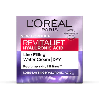 L'Oreal ลอรีอัล ปารีส รีไวทัลลิฟท์ โฮยาลูรอนิค แอชิด ไลน์ ฟิลลิ่ง วอเตอร์ ศรีม เดย์ 50 มล.