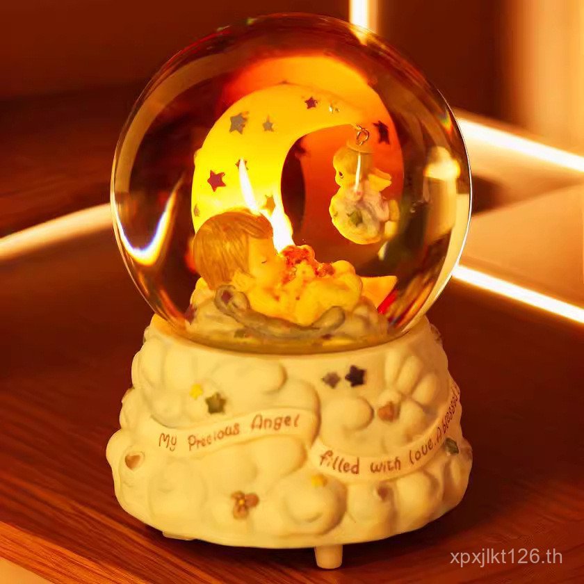 คริสตัลบอลหิมะส่งของขวัญวันเกิดส่องสว่างสาวละครเกาหลี Mygirl กล่องดนตรีสาวเด็กของฉันสาว AC3C