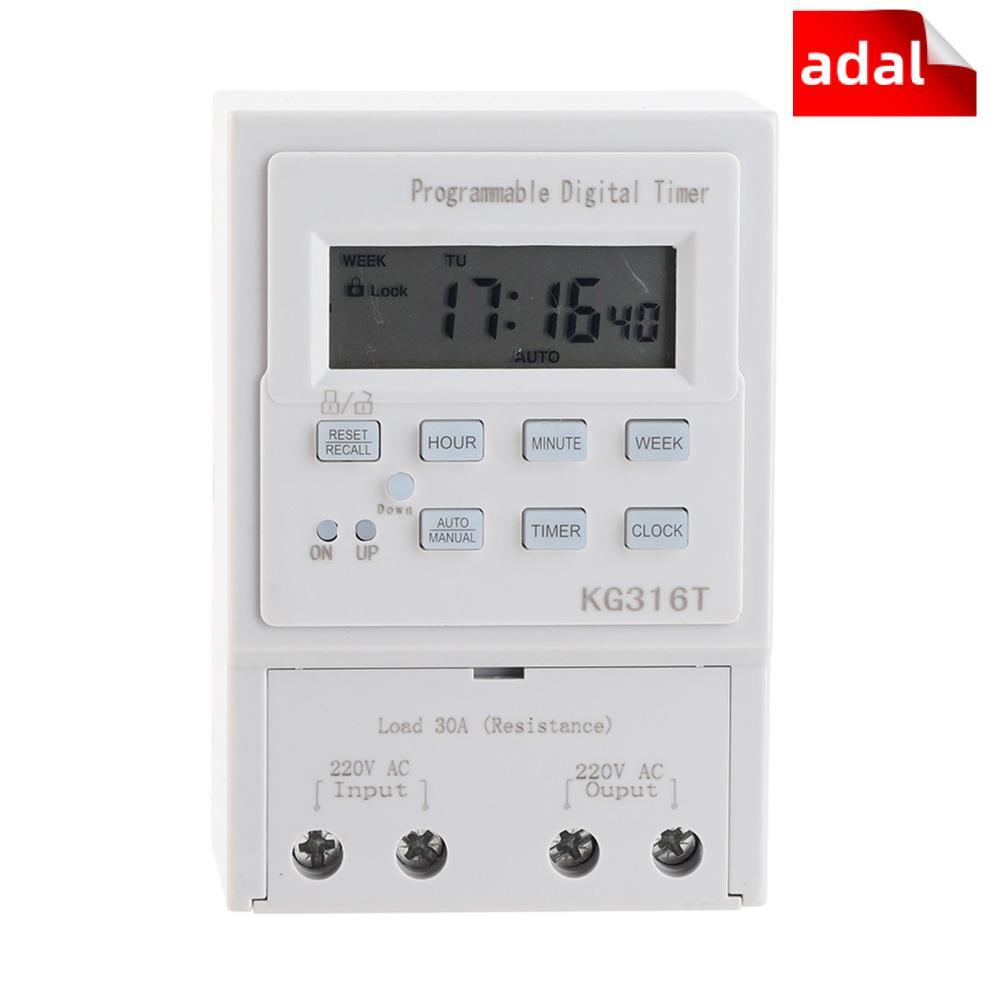 ADAL โปรแกรมจับเวลา, 30A 1W Power Digital Timer Switch, Smart Home 1Min - 168H AC 220V KG316T สวิทช์