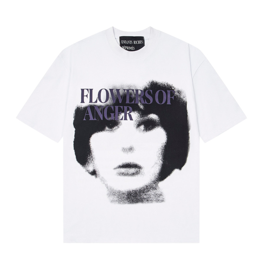 ขายร้อน ERD Melanchon Fu รุ่นที่สองใหม่หลวมสบายๆสโลแกนความงามพิมพ์รอบคอแขนสั้นเสื้อยืด